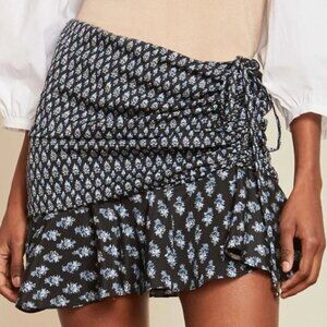 Veronica Beard Violet Silk Floral Mini in Black Multi